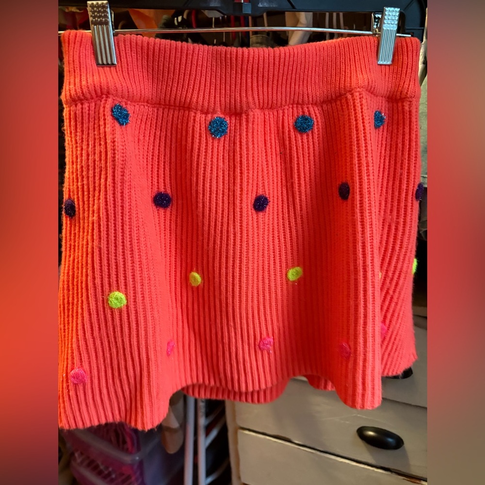 Queen of Sparkles Neon Orange Skirt - Picture 5 of 5